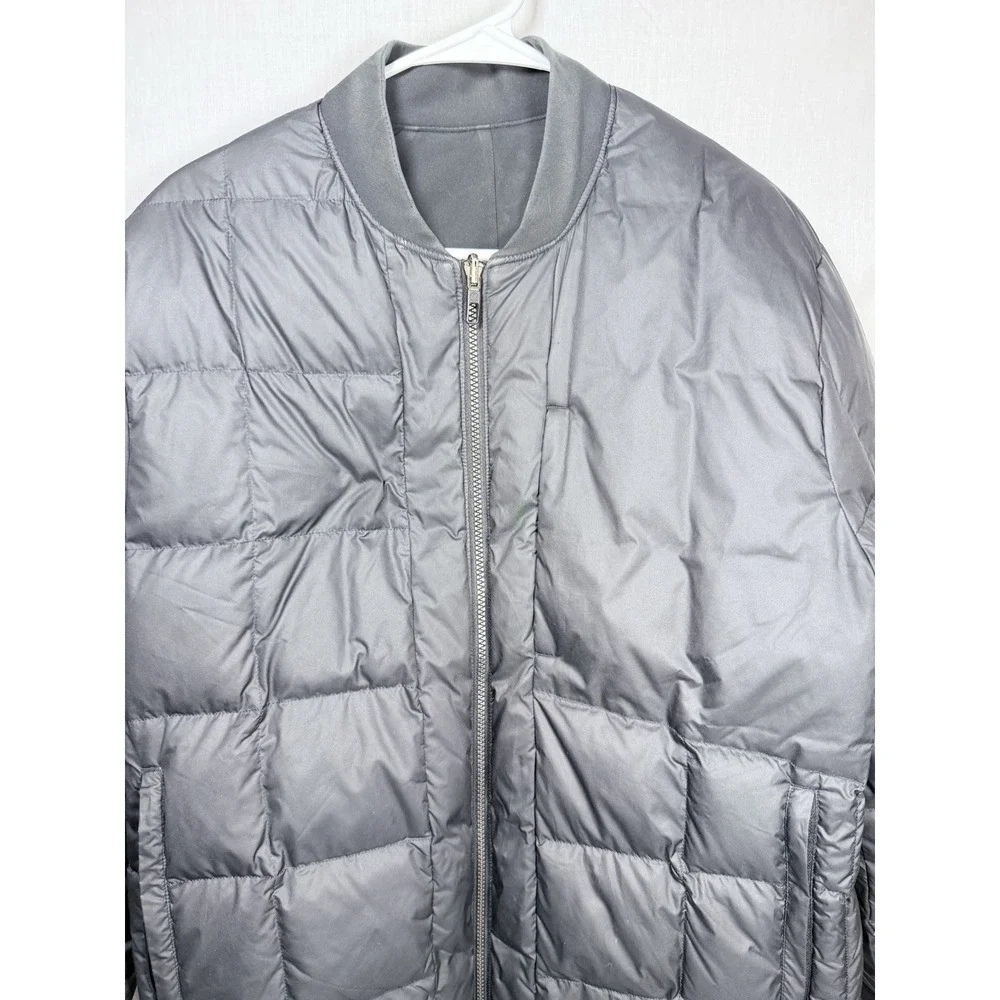 Lululemon About Face Bomber Jacket Men Reversible Down Puffer Black XL Palm deco